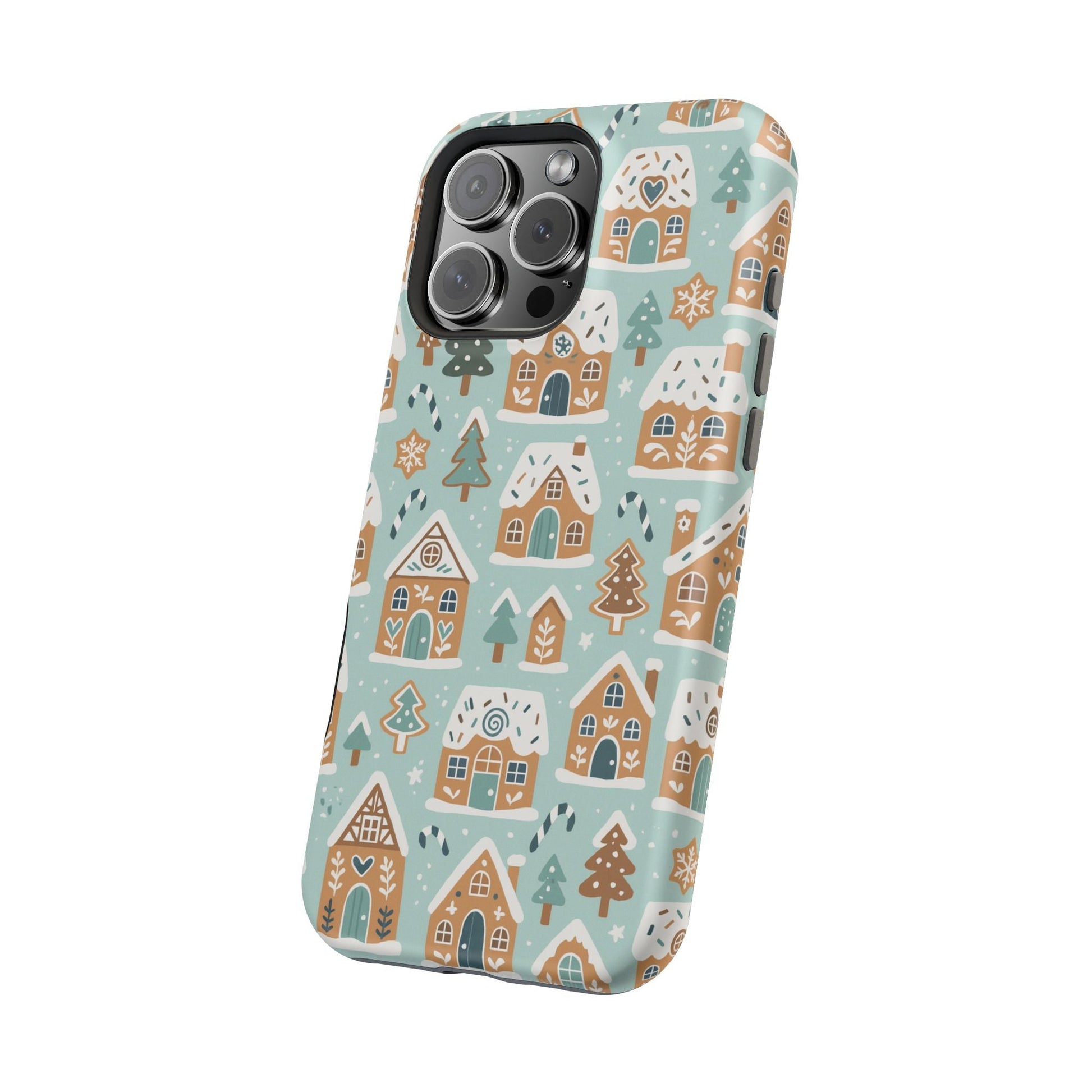 Winter Gingerbread Village Holiday Theme iPhone Case with MagSafe compatibility  Shamo's