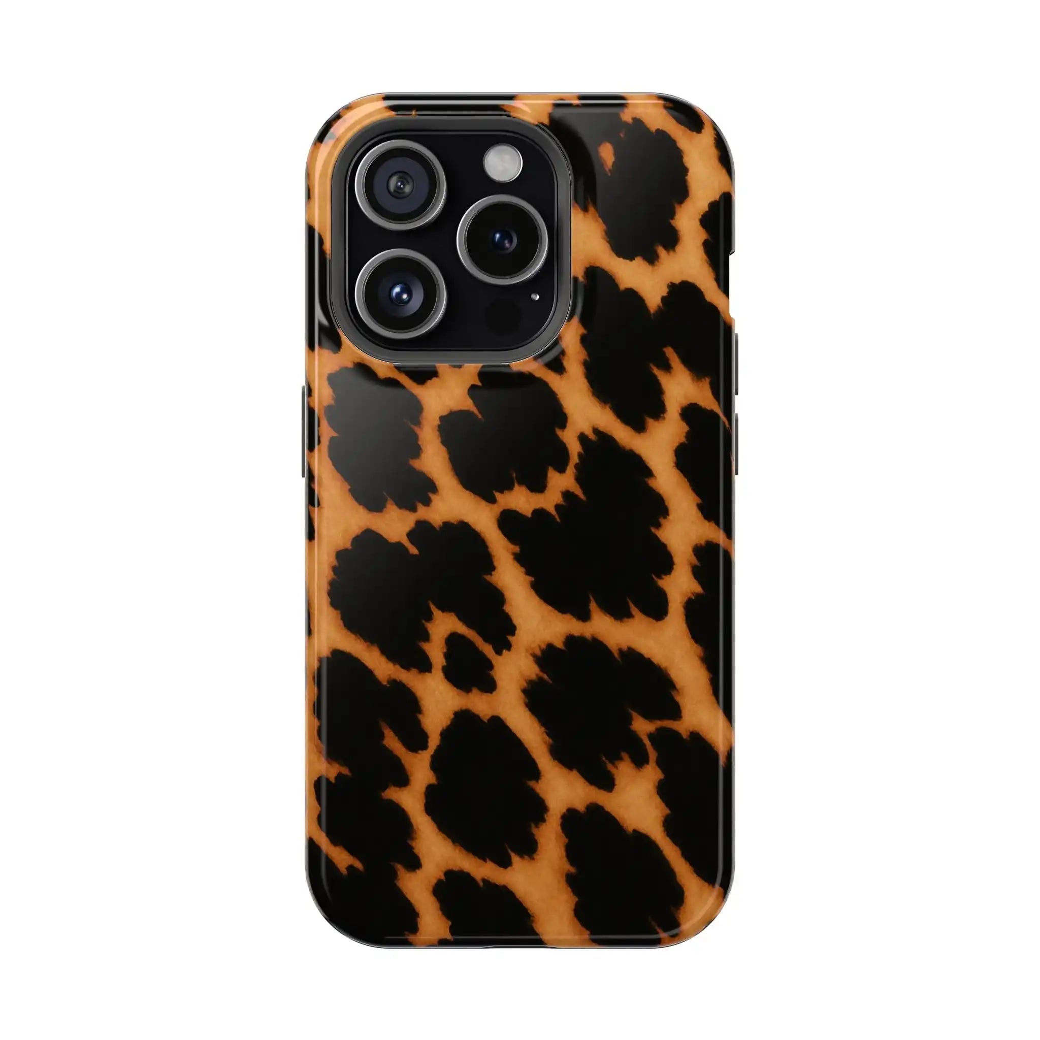 Leopard Print Impact-Resistant iPhone Case with MagSafe Compatibility  Shamo's iPhone 15 Pro / Glossy