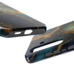Blue Gold Agate Tough Phone Case Marble Stone Design  Shamo's