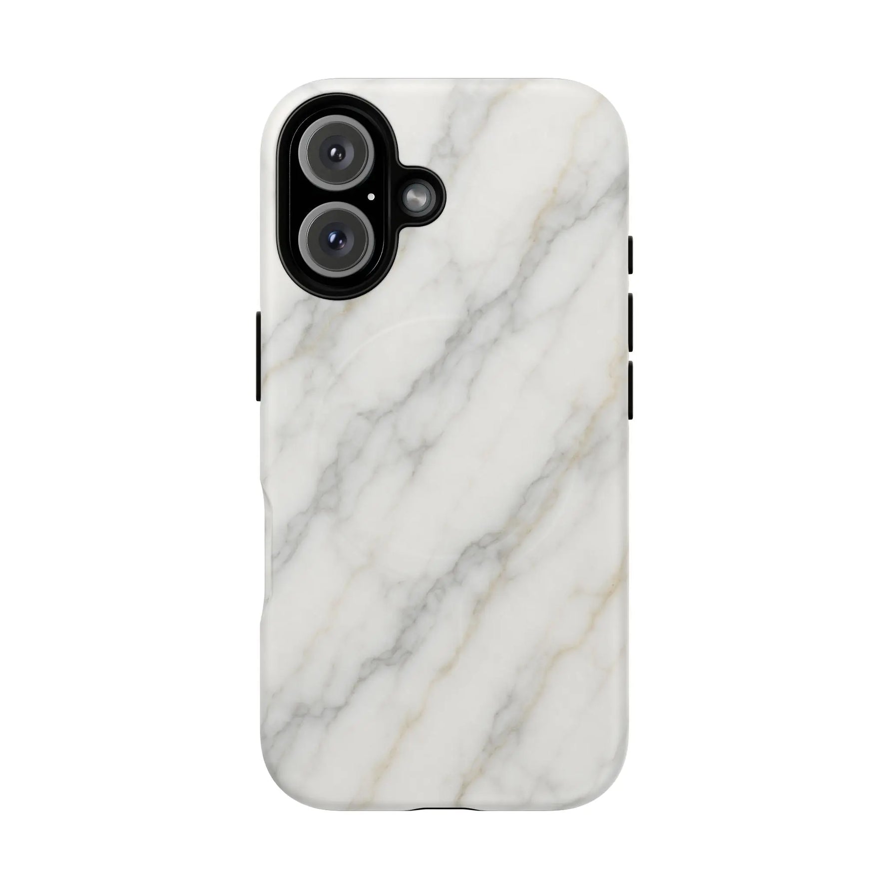 Classic White Marble iPhone Case with MagSafe - Shamo's