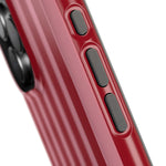 Red Burgundy  Stripes Magnetic Impact-Resistant Phone Case | MagSafe Compatible