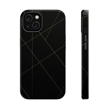 Black Geometric Design iPhone Case | MagSafe  Shamo's iPhone 14 / Glossy