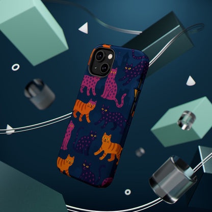 Colorful Cat Phone Case - MagSafe Impact-Resistant
