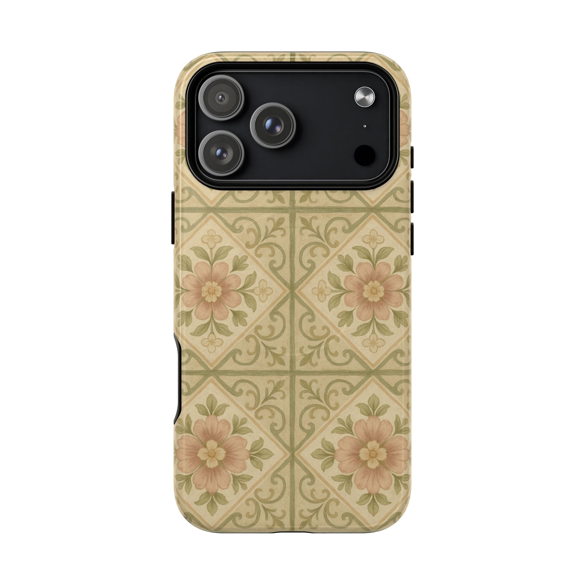 Vintage Rustic Foral Tiles iPhone Case | MagSafe - Shamo's
