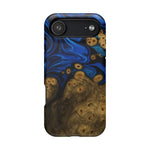 Blue Swirl & Burl Wood Impact iPhone Case | MagSafe compatible  Shamo's iPhone 17 Air / Matte