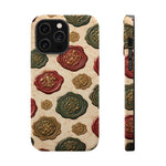 Vintage Wax Seal Pattern Magnetic Impact-Resistant Phone Case with MagSafe Compatibility