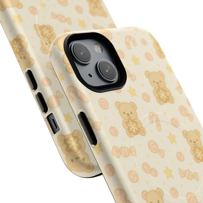 Cute Beige Teddy Bear iPhone Case with MagSafe