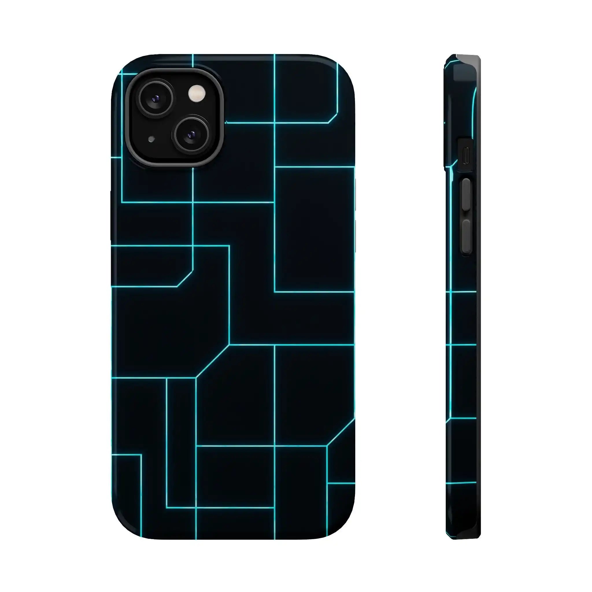 Neon Grid Magnetic Impact-Resistant iPhone Case | MagSafe compatible  Shamo's iPhone 14 Plus / Glossy
