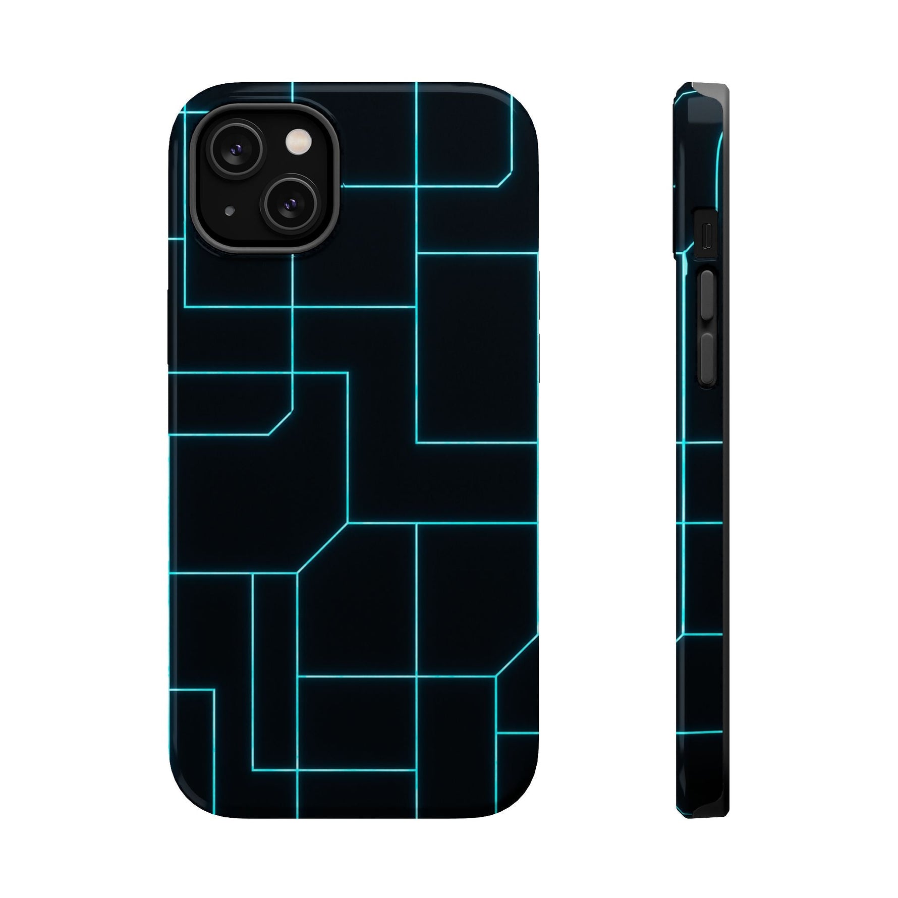 Neon Grid Magnetic Impact-Resistant iPhone Case | MagSafe compatible  Shamo's iPhone 14 Plus / Glossy
