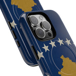 Kosovo Flag Tough iPhone Case — Navy Blue Stars & Gold Map (MagSafe compatible)  Shamo's
