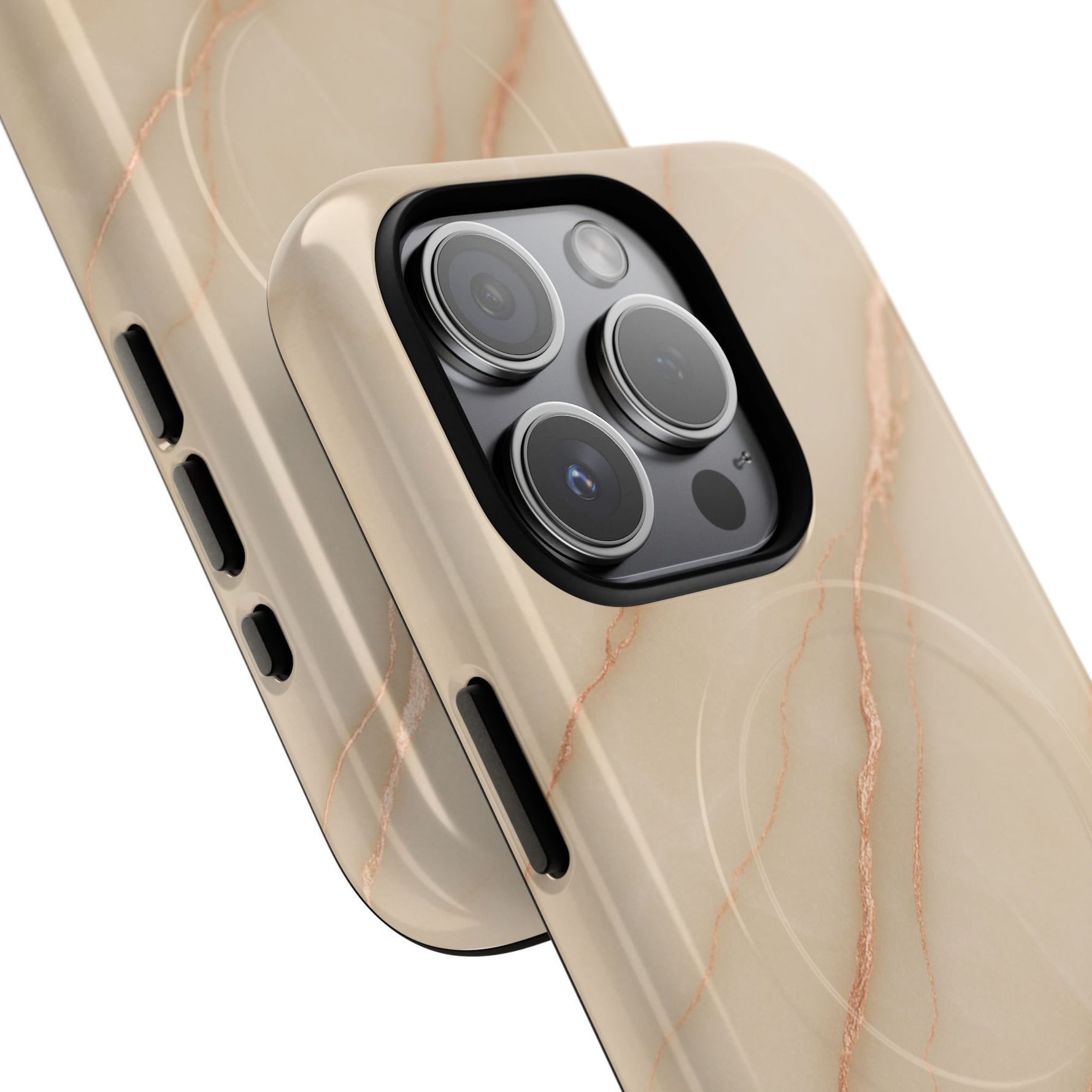 Luxury Series Marble Beige iPhone Case compatible with MagSafe - Shamo's