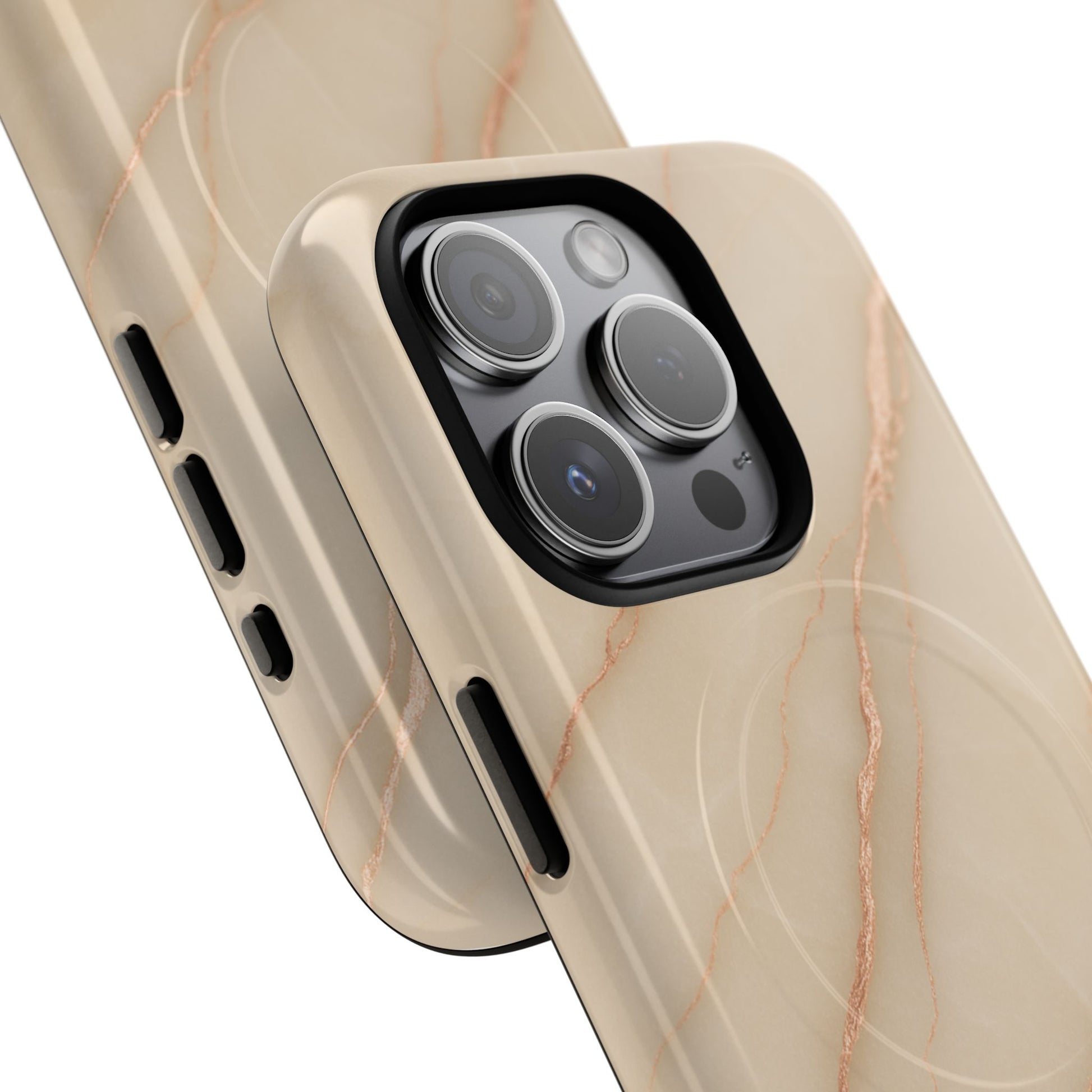 Luxury Series Marble Beige iPhone Case compatible with MagSafe - Shamo's