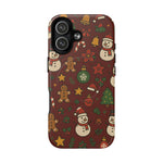Snowman & Gingerbread Tough iPhone Case (MagSafe compatible)  Shamo's iPhone 17 / Matte