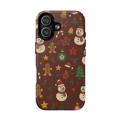 Snowman & Gingerbread Tough iPhone Case (MagSafe compatible)