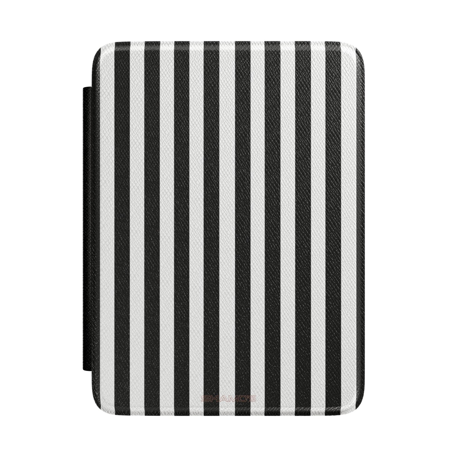 Striped Kindle Case – Black & White Vertical Stripe E-Reader Cover