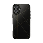Black Geometric Design iPhone Case | MagSafe  Shamo's iPhone 16 Plus / Glossy