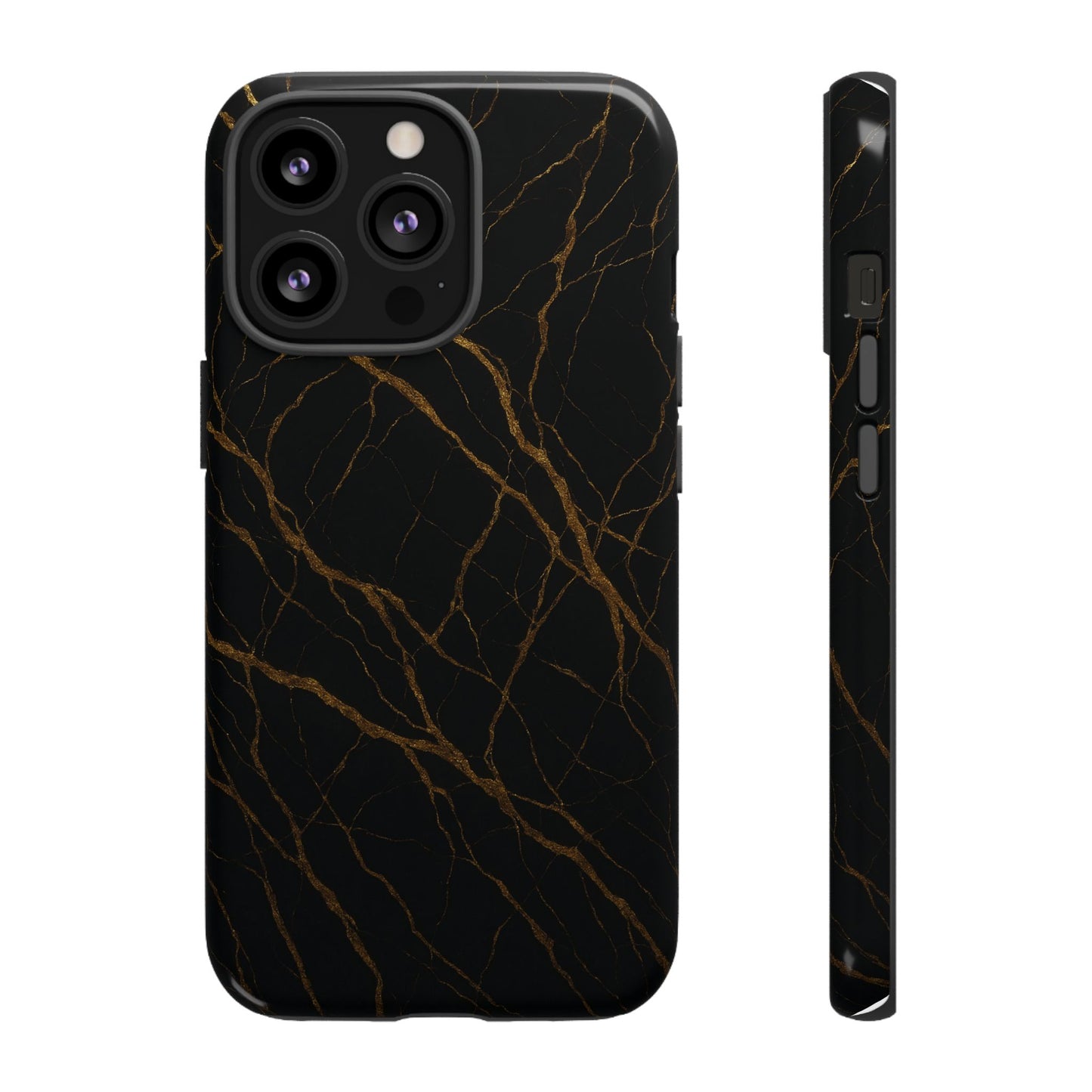 Black Marble Tough iPhone Case - Shamo's