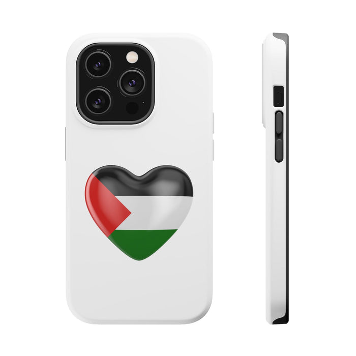 MagSafe Tough Cases with Palestinian flag in heart shape