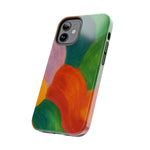 Abstract Color Wave Tough Phone Case — Bold Orange & Green Protective Phone Cover  Shamo's
