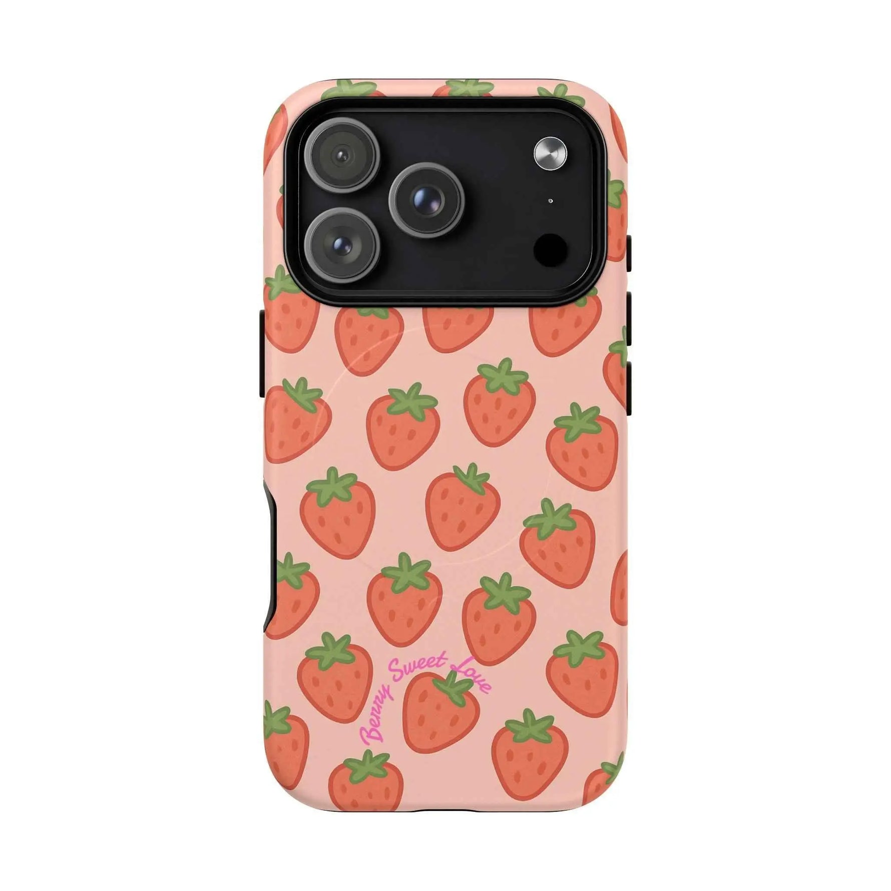 Strawberry Pattern Magnetic Phone Case | Berry Sweet Love
