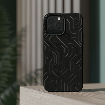 Black Circuit Board Design iPhone Case | MagSafe  Shamo's