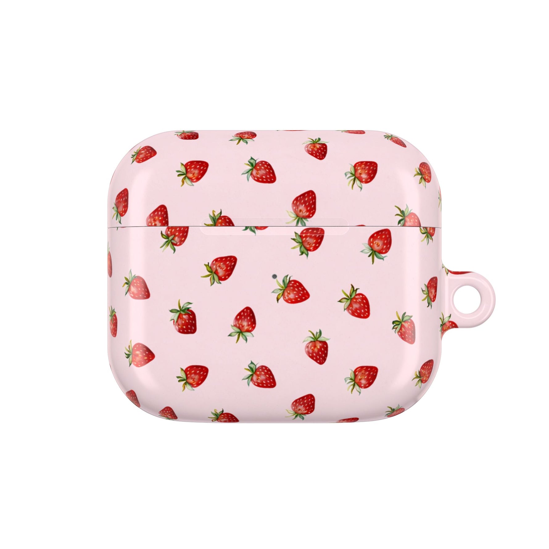 Strawberry Pattern AirPod Case | Cute Pink Protective Cover