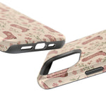 Floral Boots MagSafe Phone Case, glossy square triple-camera Pro model, port openings and edge details