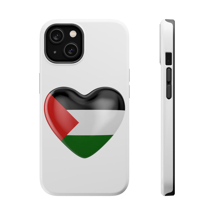 MagSafe Tough Cases with Palestinian flag in heart shape