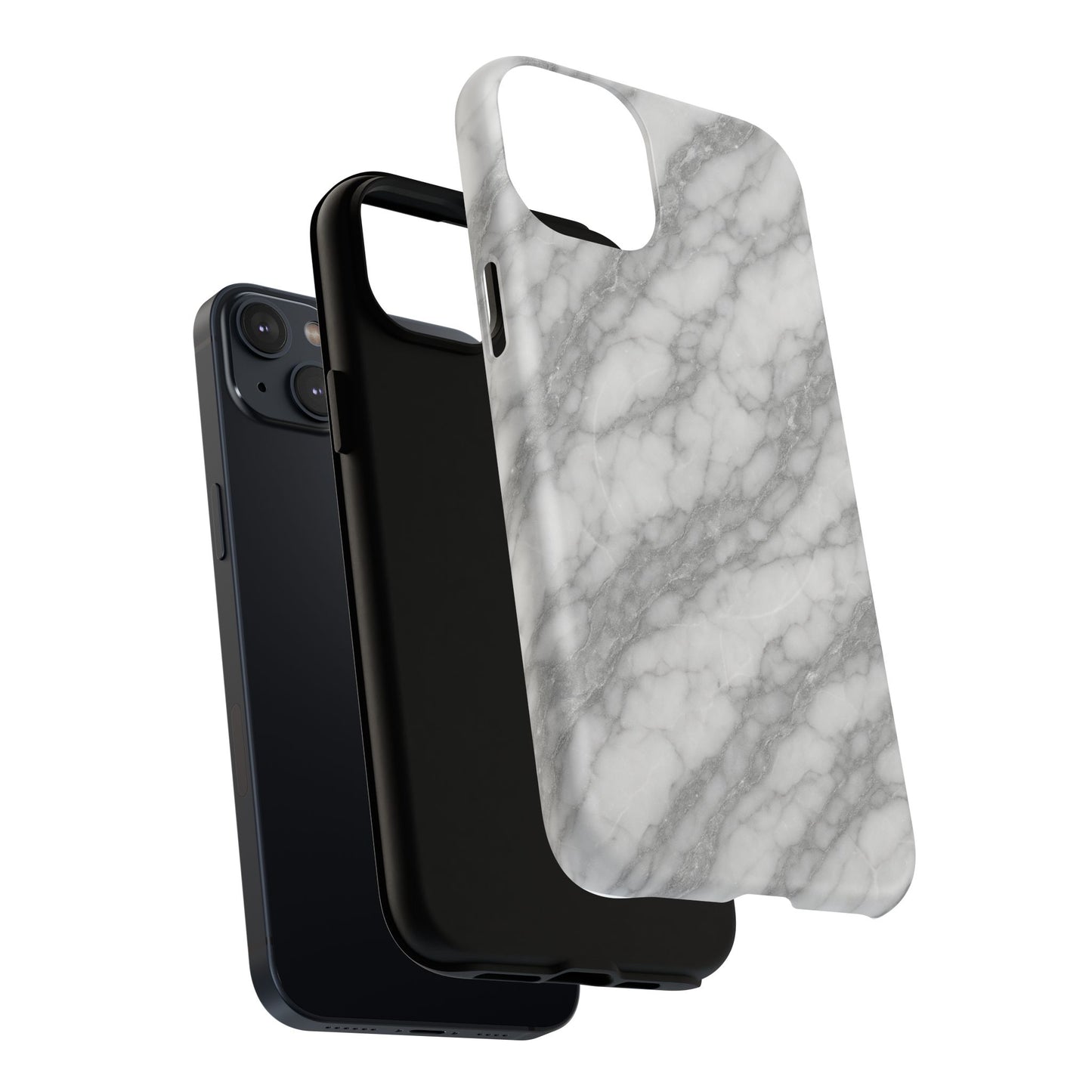 Silver Mist Marble iPhone Case with MagSafe