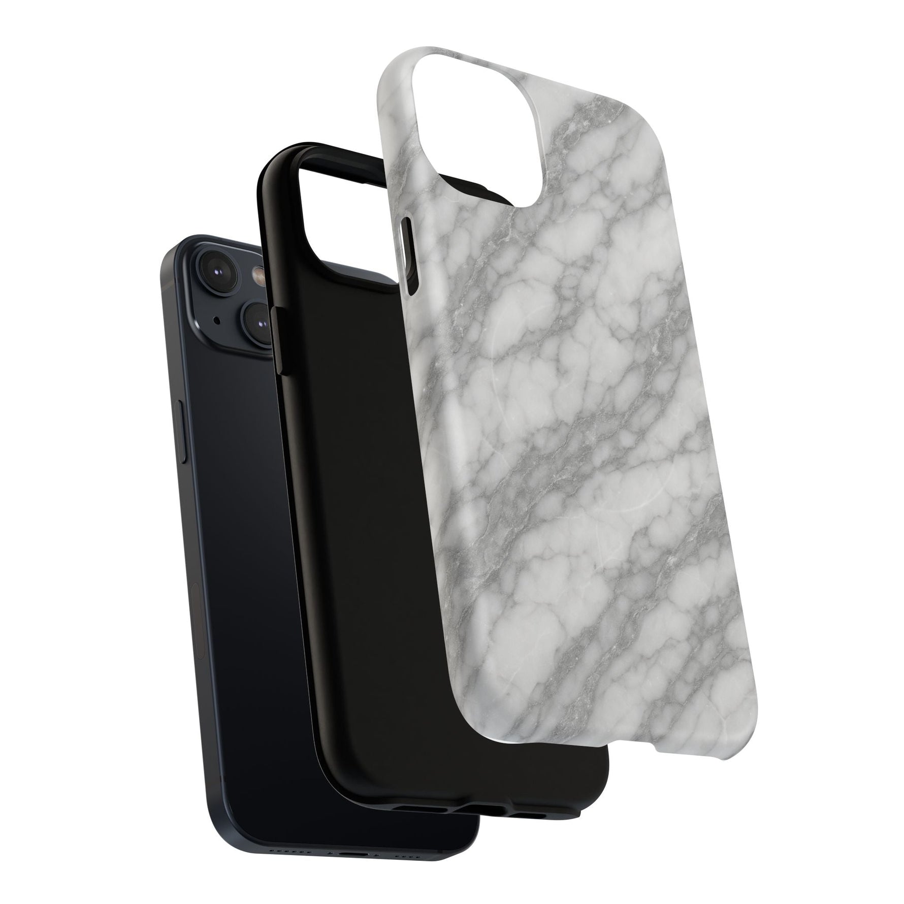 Silver Mist Marble iPhone Case with MagSafe  Shamo's
