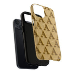 Gold Monogram 'A' iPhone Case with MagSafe  Shamo's
