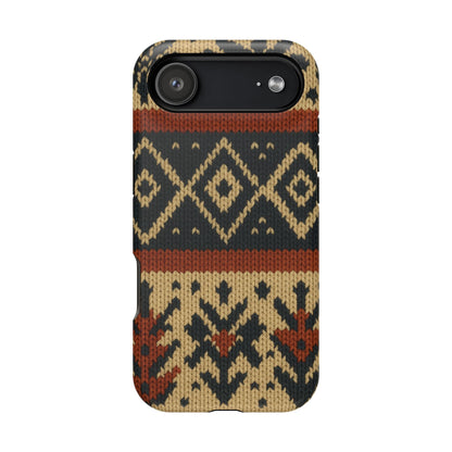 Nordic Knit Pattern MagSafe Impact-Resistant iPhone Case
