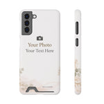 Funda para teléfono personalizable con tarjetero | Añade tu propia foto y texto