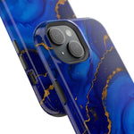 Blue Gold Marble Phone Case  Shamo's