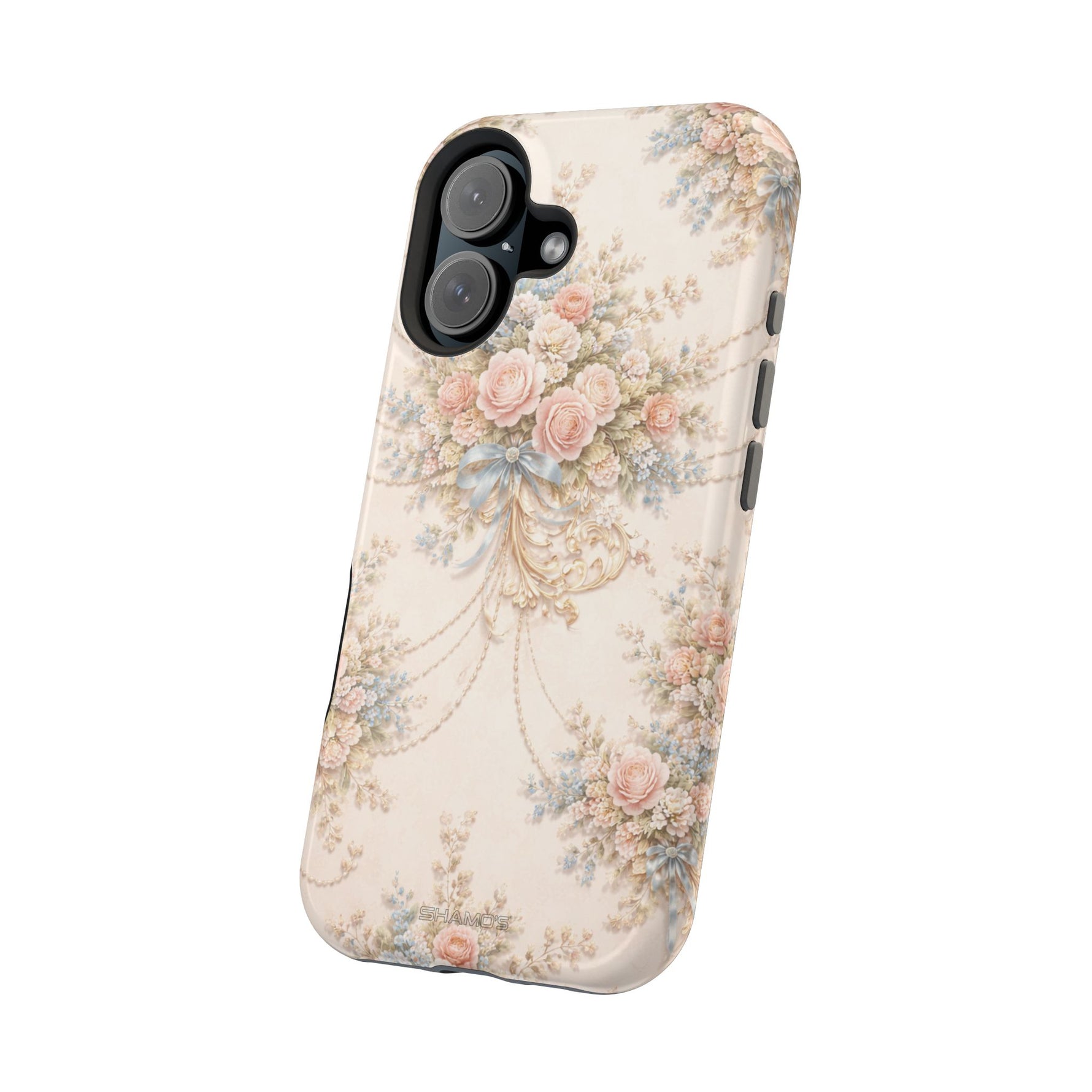Floral Vintage Rose Phone Case, MagSafe Impact-Resistant - iPhone 17 Pro Max / Glossy - Shamo's