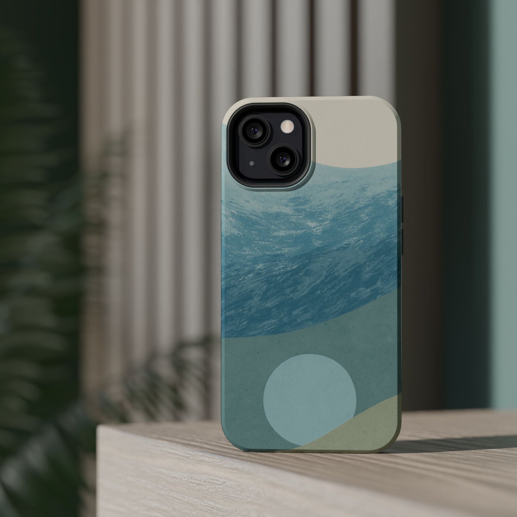 “Calm Over Chaos” Abstract Ocean Wave iPhone Case | MagSafe Compatible  Shamo's