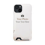 Funda para teléfono personalizable con tarjetero | Añade tu propia foto y texto