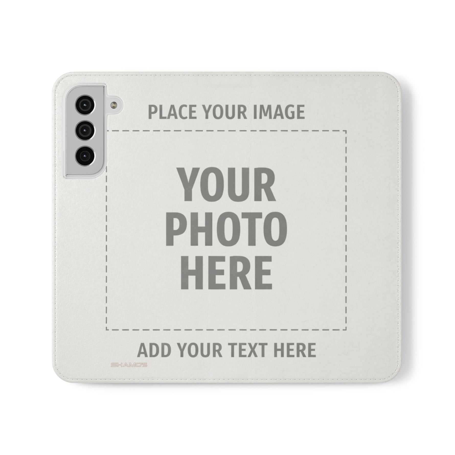 Personalized Flip Wallet Phone Case – Custom Photo & Text Wallet Cover