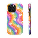 Rainbow Daisy Magnetic Impact-Resistant Phone Case with MagSafe Compatibility - iPhone 14 Pro Max / Matte - Shamo's