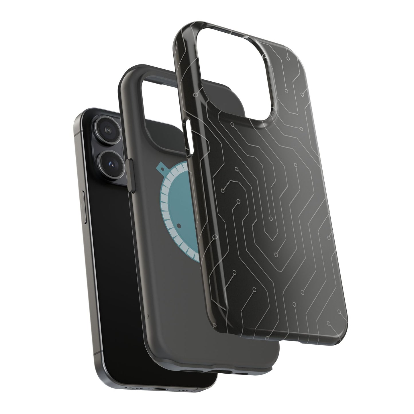 Black Circuit Board Design iPhone Case | MagSafe  Shamo's