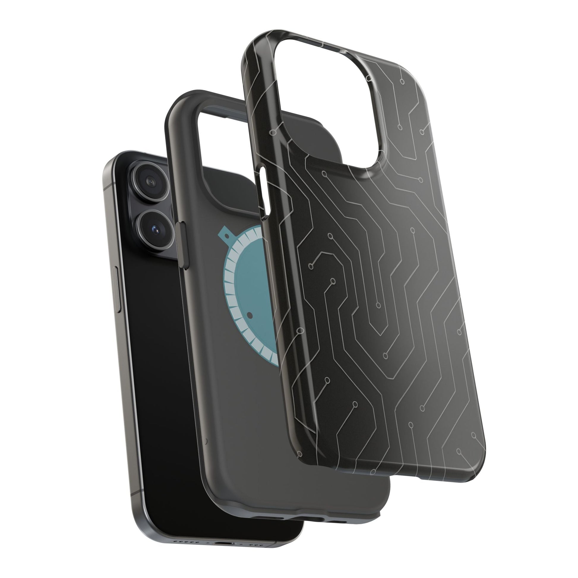 Black Circuit Board Design iPhone Case | MagSafe  Shamo's