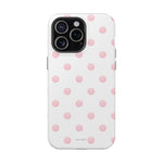 Pink Polka Dot Impact-Resistant Phone Case | MagSafe