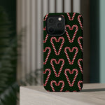 Candy Cane Heart MagSafe Impact-Resistant iPhone Case  Shamo's