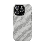 Silver Mist Marble iPhone Case with MagSafe - iPhone 16 Pro / Matte - Shamo's