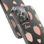 Sweet Love Strawberry Clear iPhone Case | MagSafe  Shamo's