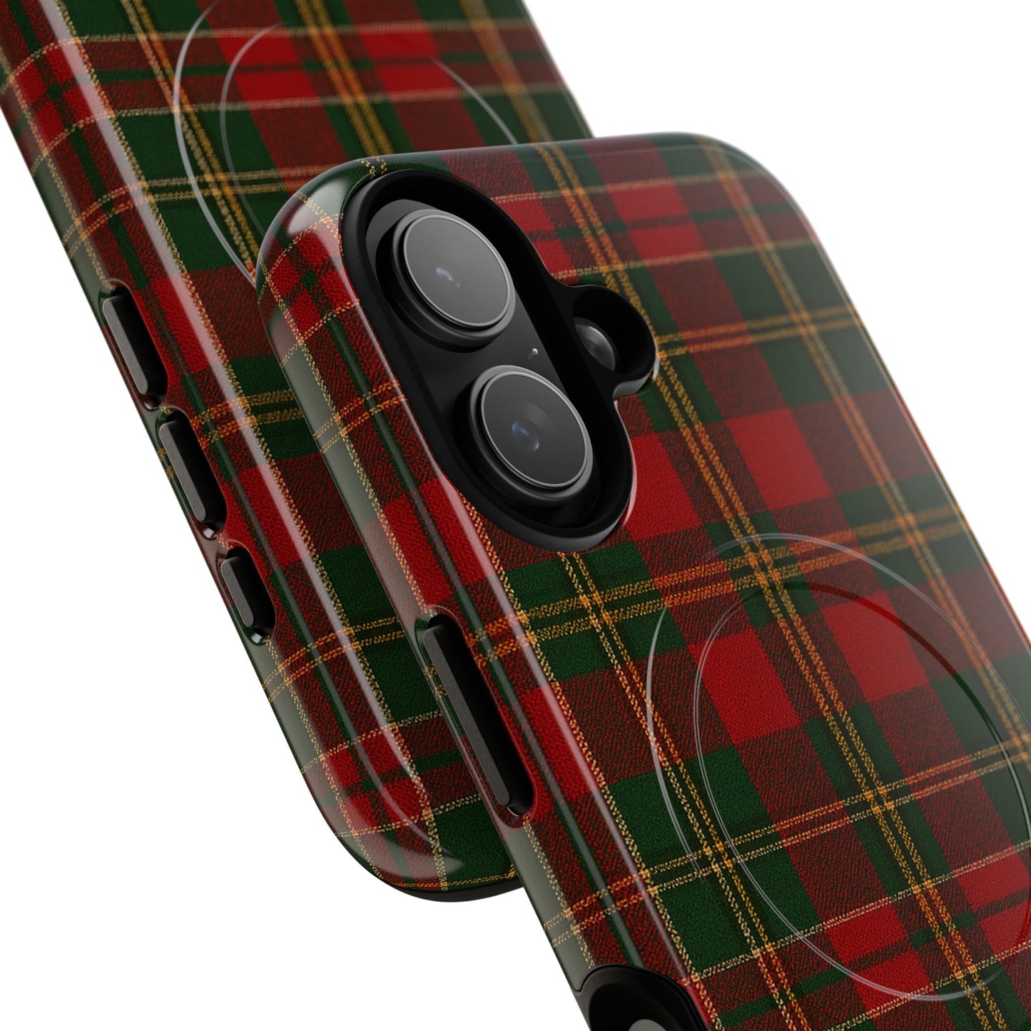 Plaid Holiday iPhone Case — Red & Green Tartan (MagSafe compatible)
