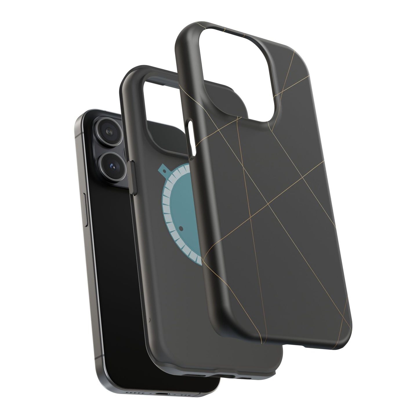 Black Geometric Design iPhone Case | MagSafe  Shamo's