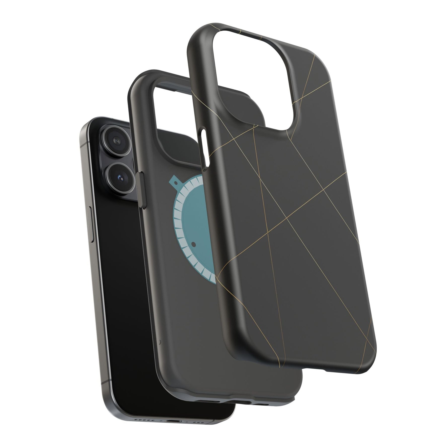 Black Geometric Design iPhone Case | MagSafe  Shamo's