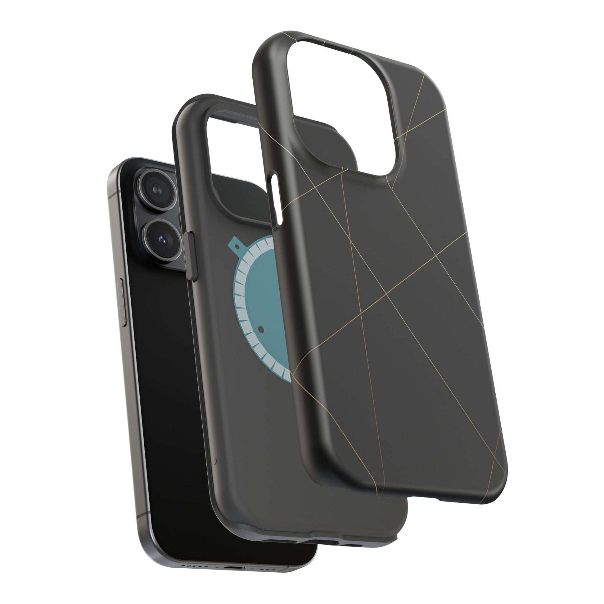Black Geometric Design iPhone Case | MagSafe  Shamo's