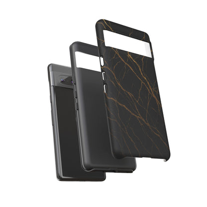 Black Marble Tough iPhone Case